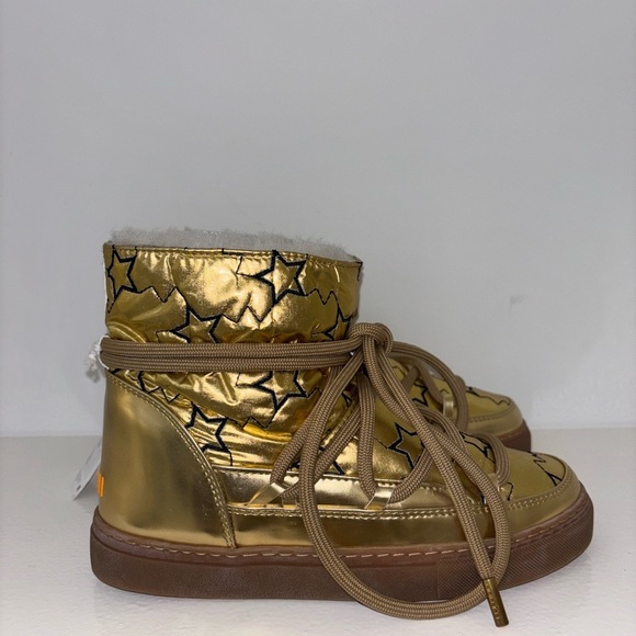 Inuikii Shoes - INUIKII Bomber Metallic Star Gold Boots 38